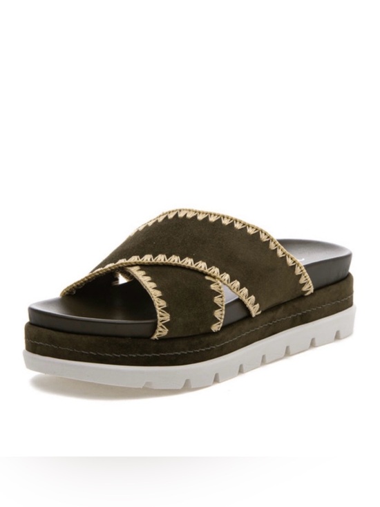 J/SLIDES Shoes - NWT J/SLIDES BOO Khaki Suede Sandal